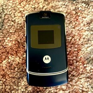 Motorola RAZR V3 - Blue (AT&T) - Untested Vintage Cell Phone